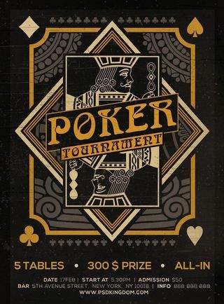 扑克牌海报棋牌设计图片