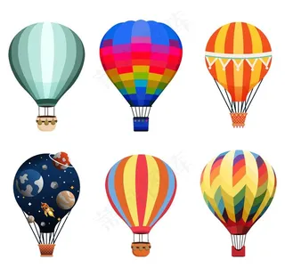 热气球矢量素材图片