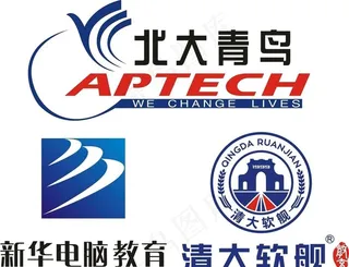 北大青鸟清大软舰新华logo图片