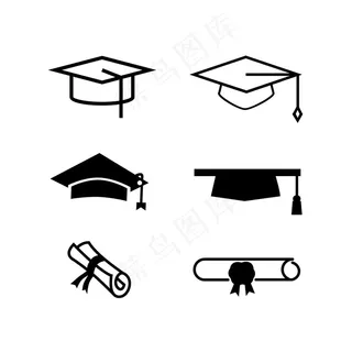 学士帽图标图片