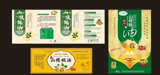 核桃油标签图片