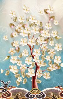 北欧发财树植物鹿装饰图片