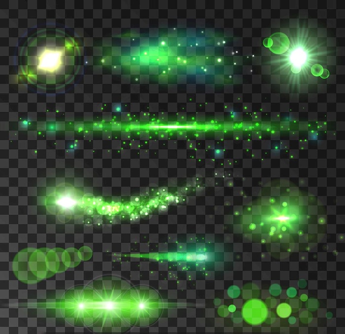 绿色创意炫光主题矢量素材图片