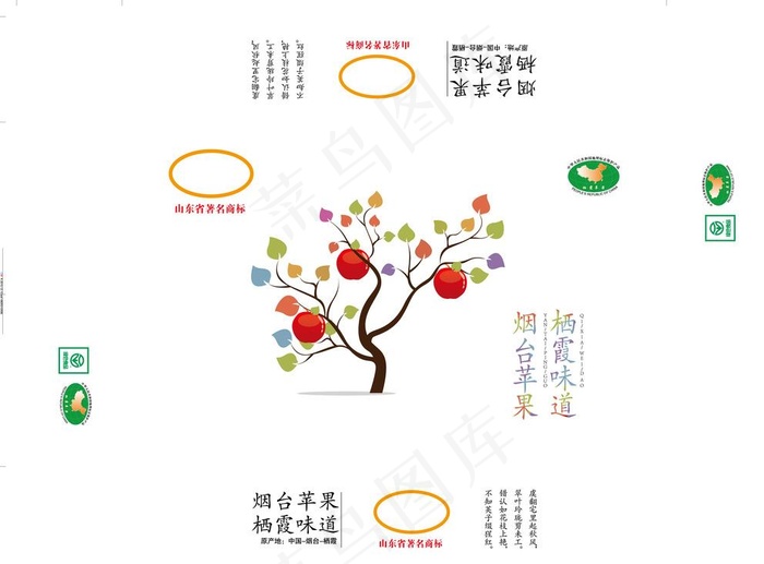 矢量苹果礼盒图片eps,ai矢量模版下载
