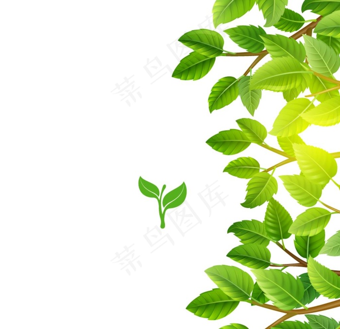 树叶背景图片ai矢量模版下载