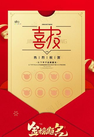 金榜题名喜报图片