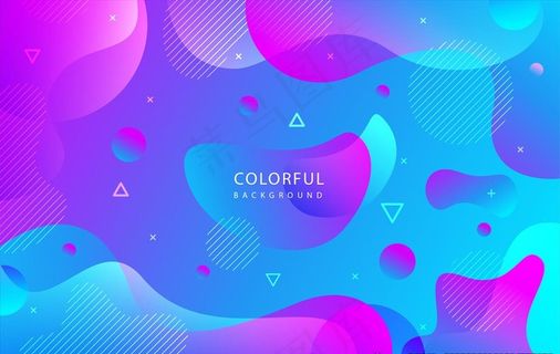 彩色渐变海报背景图片