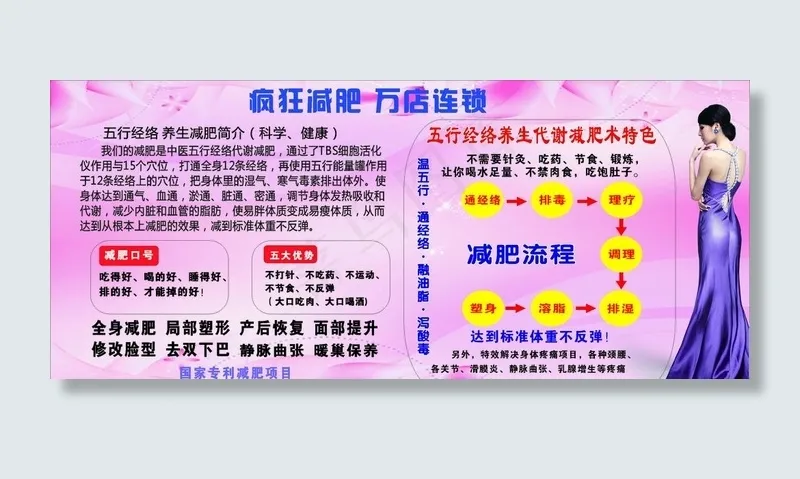 五行经络减肥简介图片cdr矢量模版下载