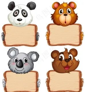 卡通动物 文本框图片