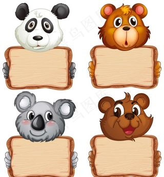 卡通动物 文本框图片