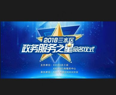 政务服务之星展板图片