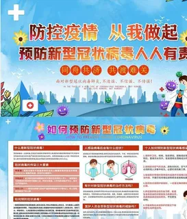 预防新型冠状病毒肺炎疫情宣传栏图片