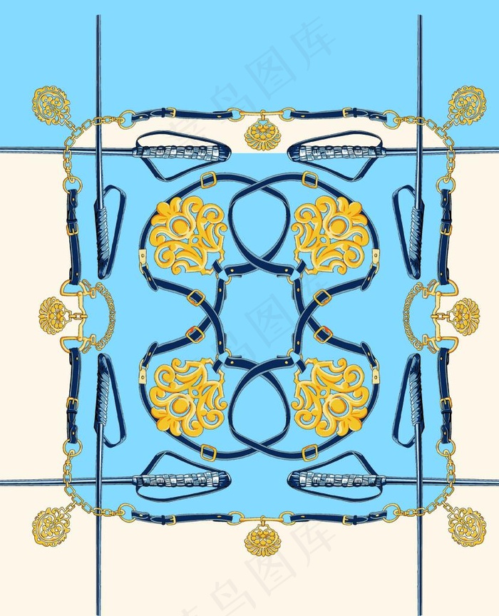 大牌 方巾 丝巾 数码印花 豹图片