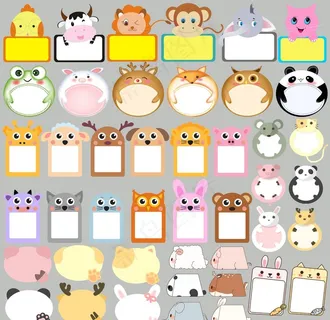 卡通动物边框图片