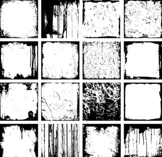 16款黑色边框设计矢量素材图片