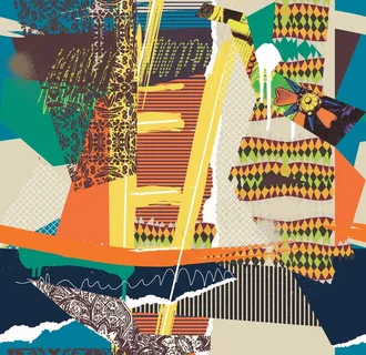 抽象几何   数码印花图片