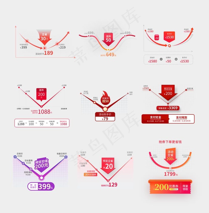 曲线图价格阶梯图图片psd模版下载