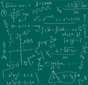 黑板粉笔字数学公式计算背景图片