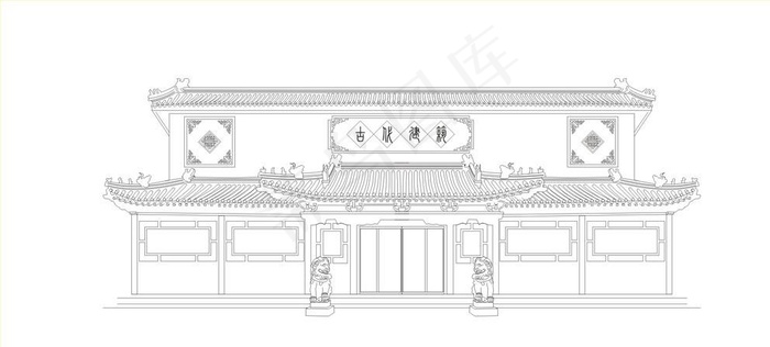 古代建筑矢量图片cdr矢量模版下载