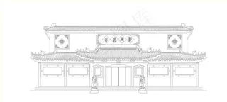 古代建筑矢量图片