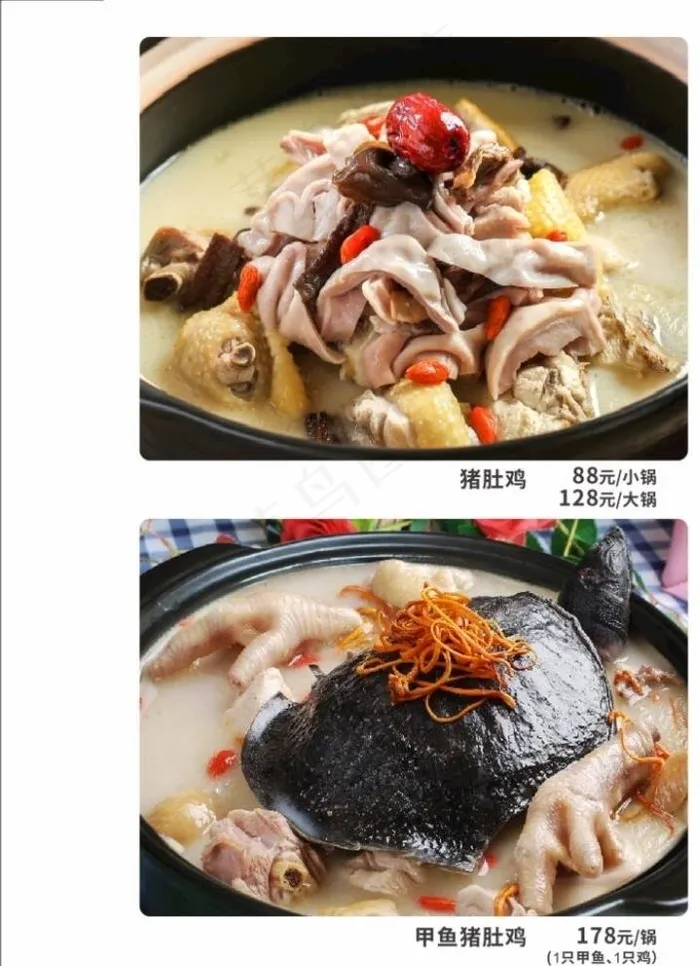 猪肚鸡 甲鱼猪肚鸡图片(450X291)cdr矢量模版下载