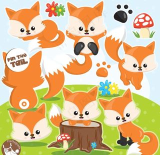 卡通小狐狸儿童素材图片