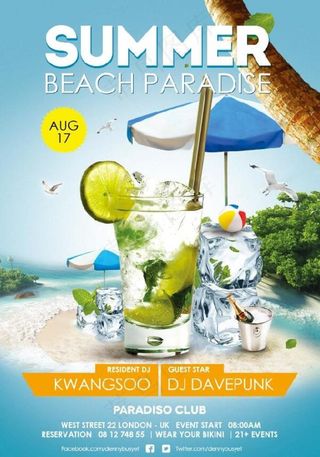 沙滩柠檬水图片