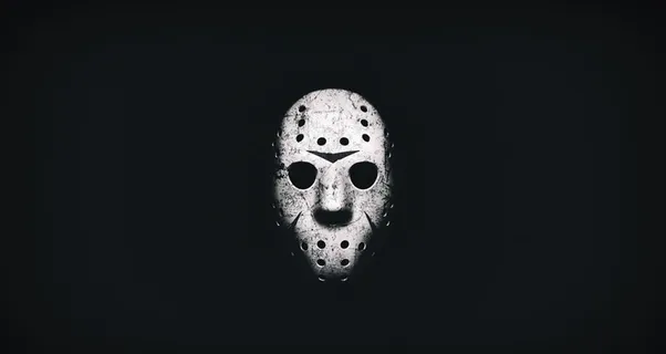 面具恐怖黑色背景图片