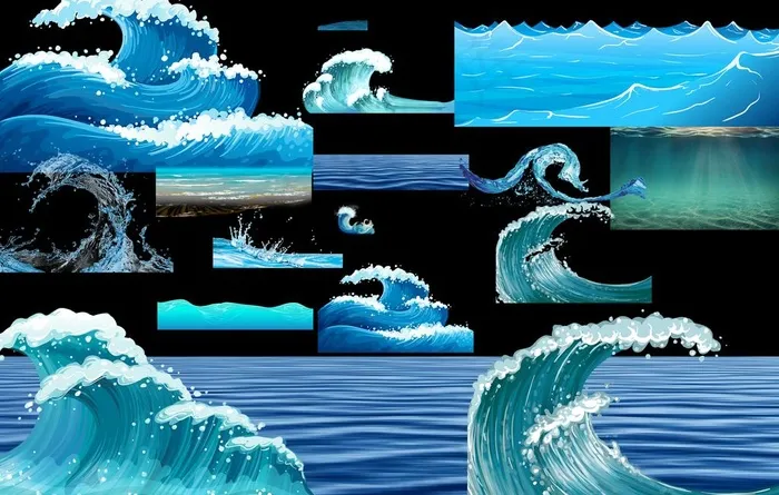 海浪图片(3000X2000(DPI:72))psd模版下载