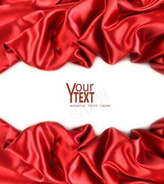 红色丝绸背景素材图片
