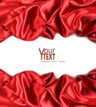 红色丝绸背景素材图片