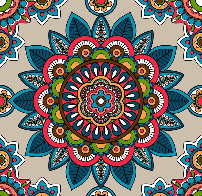 民族复古印花图片