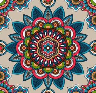 民族复古印花图片