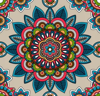 民族复古印花图片