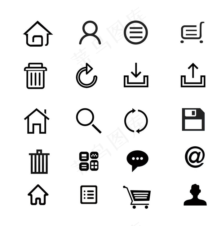 手机网站常用图标图片