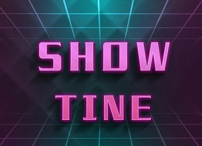 炫彩字体showtime图片(2000X1500(DPI:300))psd模版下载