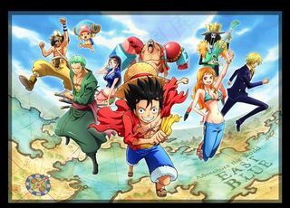 路飞 航海 动漫卡通奔跑图片