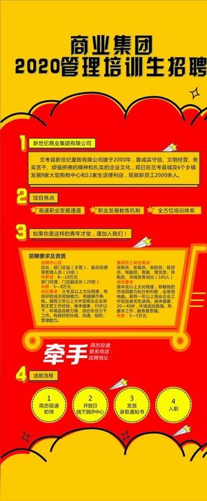 招聘 海报  招聘展架图片