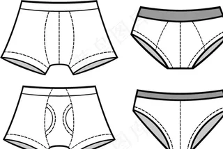 内裤平面图图片