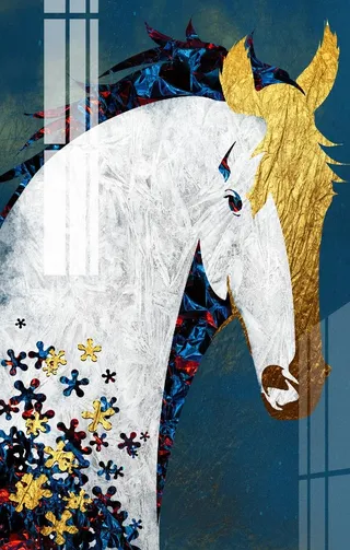 抽象马珐琅彩装饰画图片