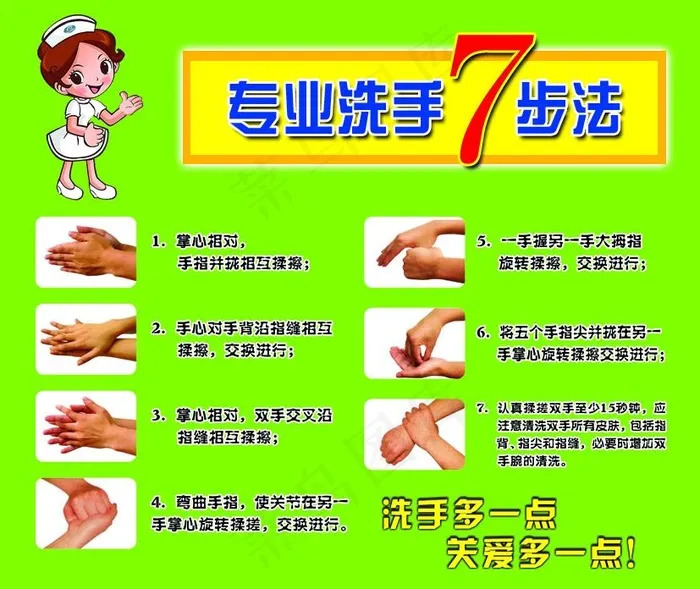 洗手法图片psd模版下载