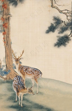 中国风水墨画工笔画模板图片下载