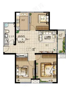 户型渲染图片 户型渲染图片