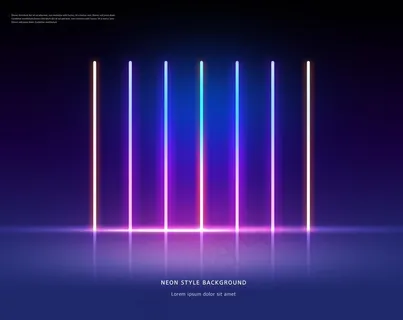 霓虹灯几何空间 海报图片 霓虹灯几何空间 海报图片