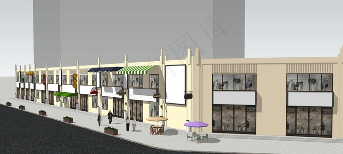 商业街门面装饰图片