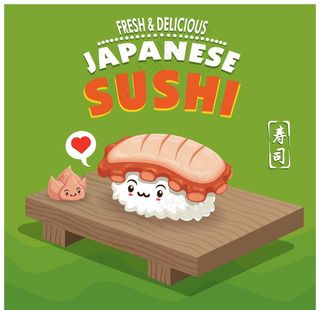 卡通寿司小人图片