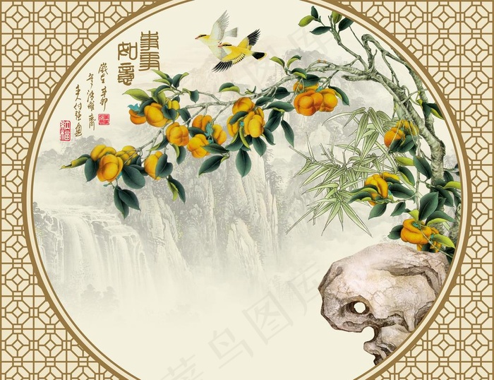 万事如意图片(8504X6803(DPI:72))psd模版下载