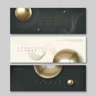 金属立体几何图形设计元素图片