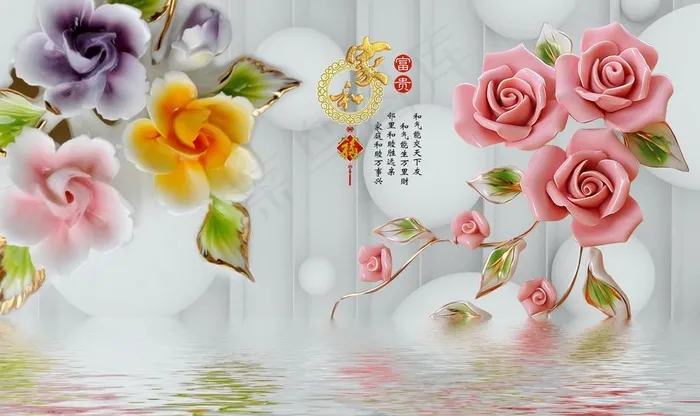 花卉背景墙图片(9071X5669(DPI:72))psd模版下载