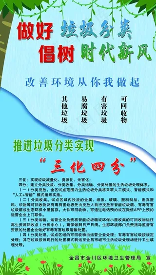 垃圾分类 三化四分图片